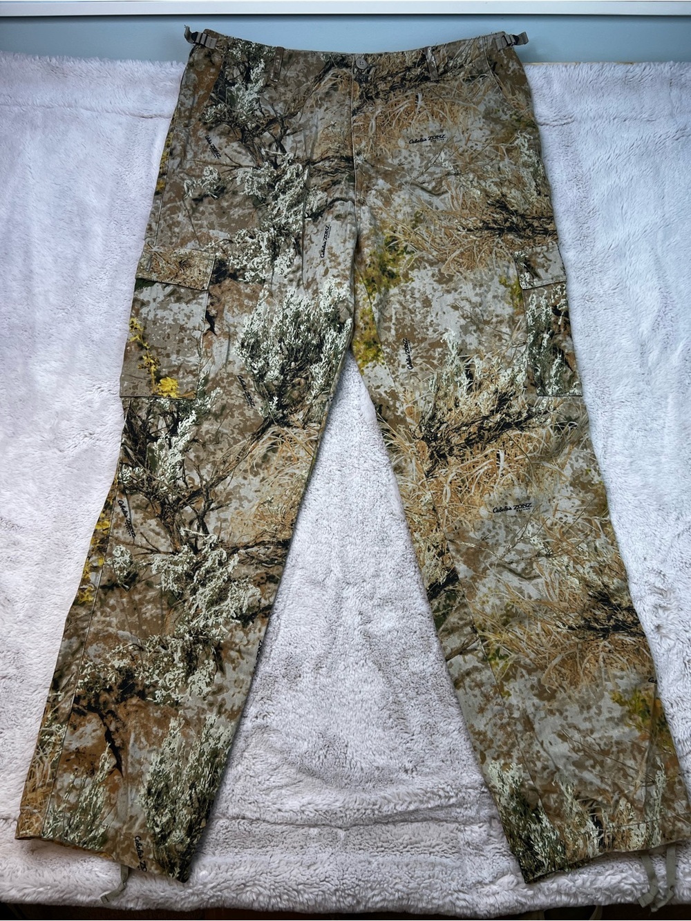 Cabelas Camo Cargo Pants Mens Side 40 Tall Pattern Outdoors Hunting Fishing